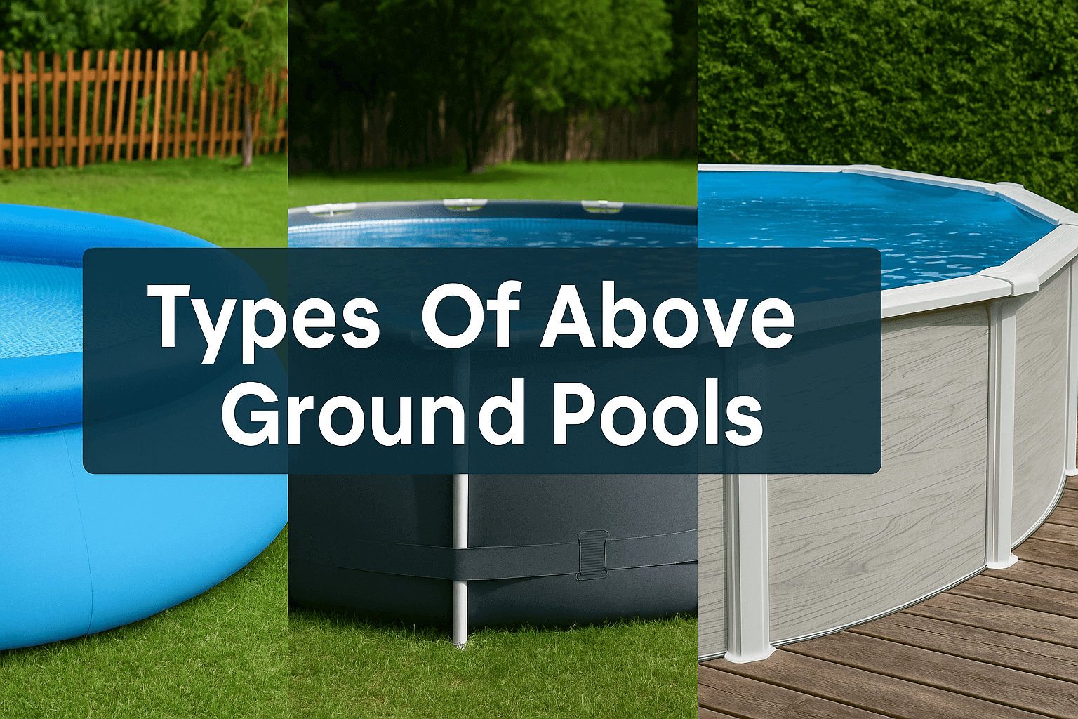 permanent-above-ground-pools-banner-showing-inflatable-steel-frame-and-rigid-wall-pools-in-uk-garden