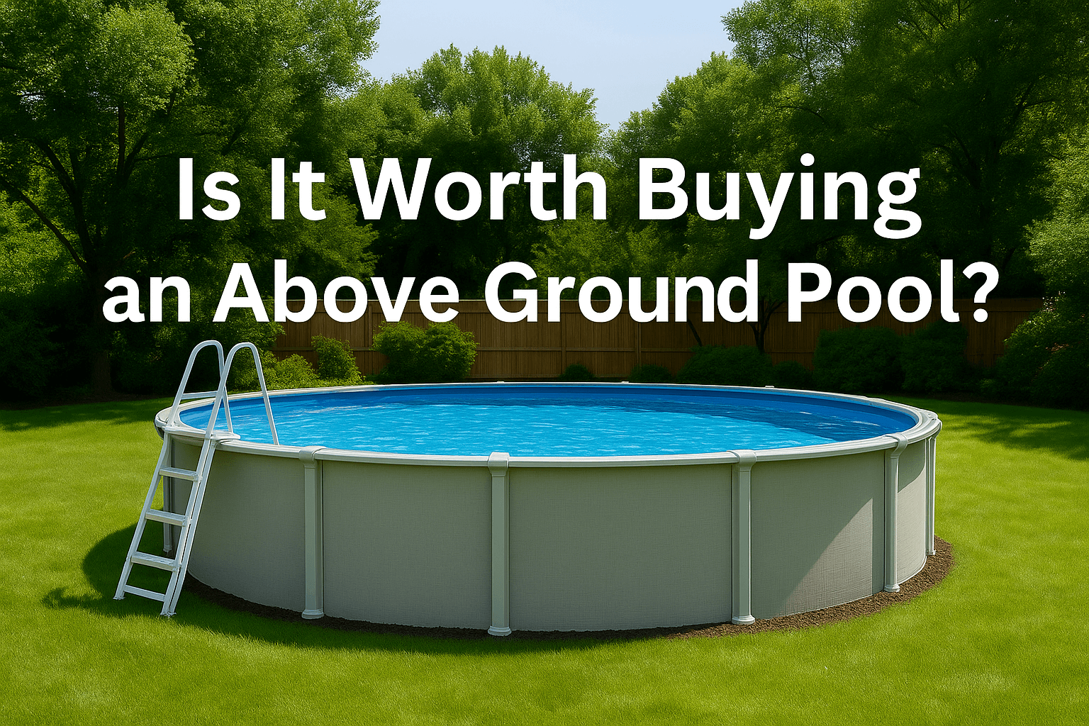 above-ground-pool-in-sunny-uk-backyard-with-ladder-green-grass-and-wooden-fence-text-reads-is-it-worth-buying-an-above-ground-pool