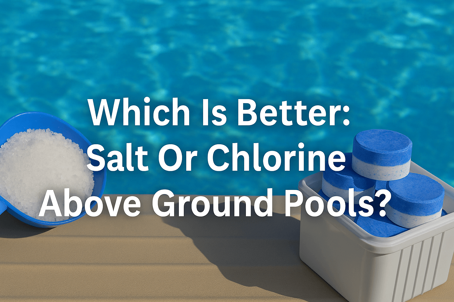 salt-vs-chlorine-for-best-above-ground-pools-showing-chlorine-tablets-and-salt-scoop-on-poolside