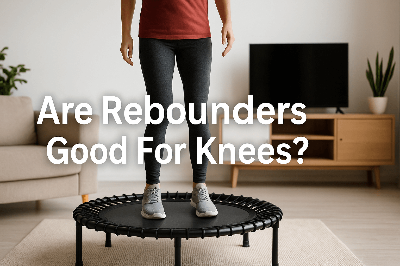 person-bouncing-on-rebounder-trampoline-in-living-room-safe-low-impact-exercise-knee-support-centered-text-are-rebounders-good-for-knees-rebounder-trampoline-benefits