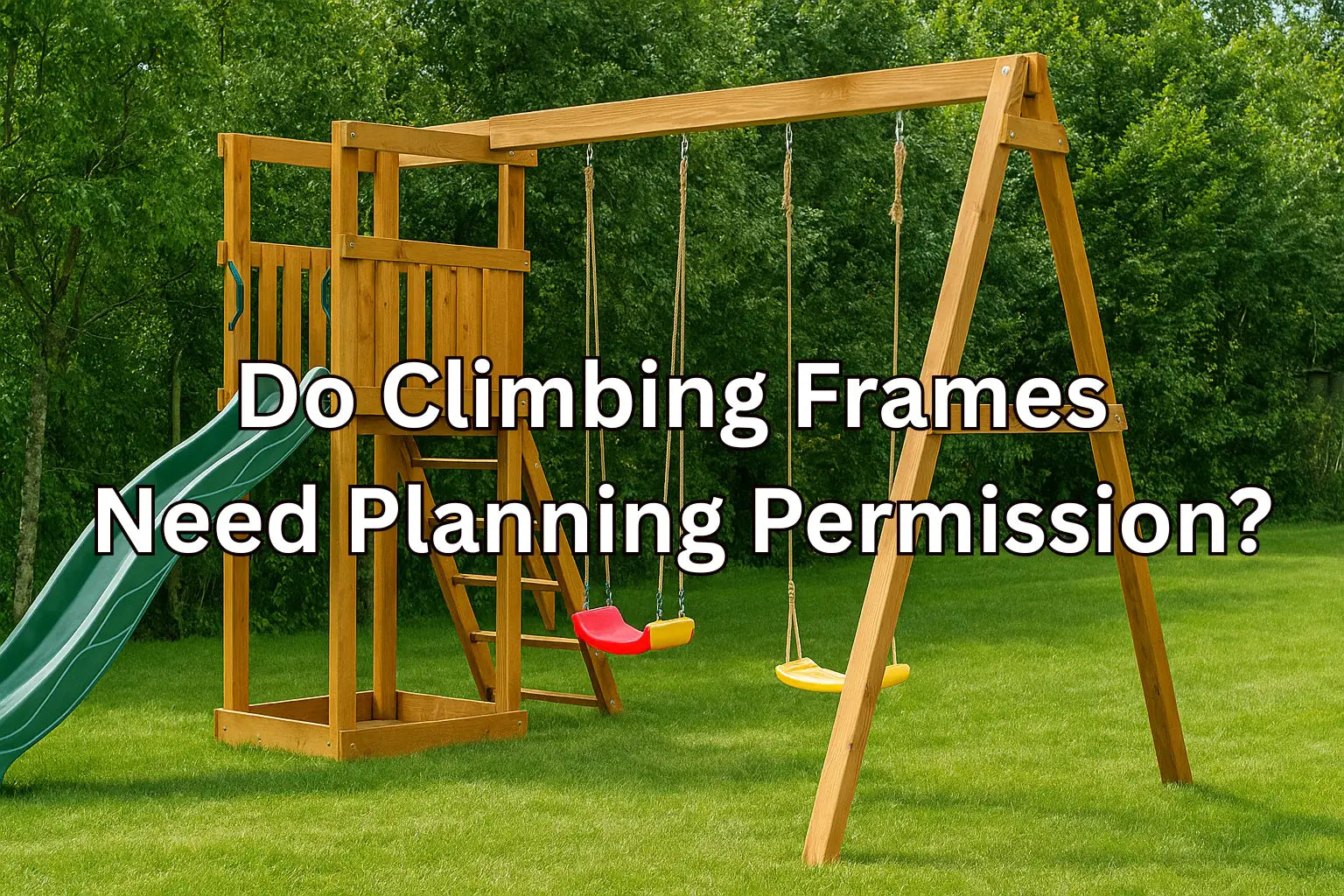 wooden-garden-climbing-frame-with-slide-and-swings-on-grass-do-climbing-frames-need-planning-permission