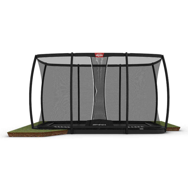 BERG_Champion_Rectangular_FlatGround_Trampoline_grey_with_Satety_net