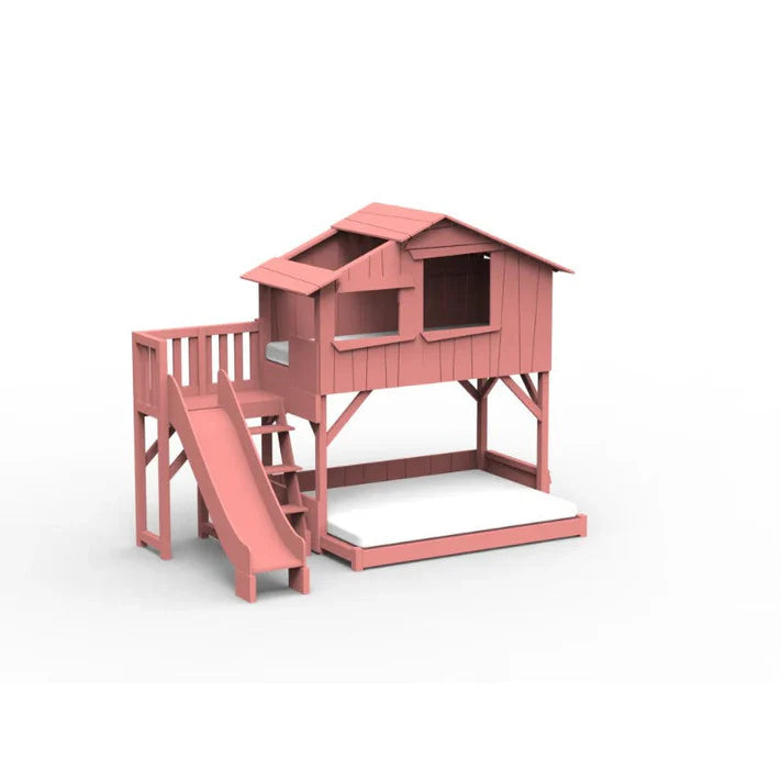 treehouse-bunk-bed-with-slide-coral