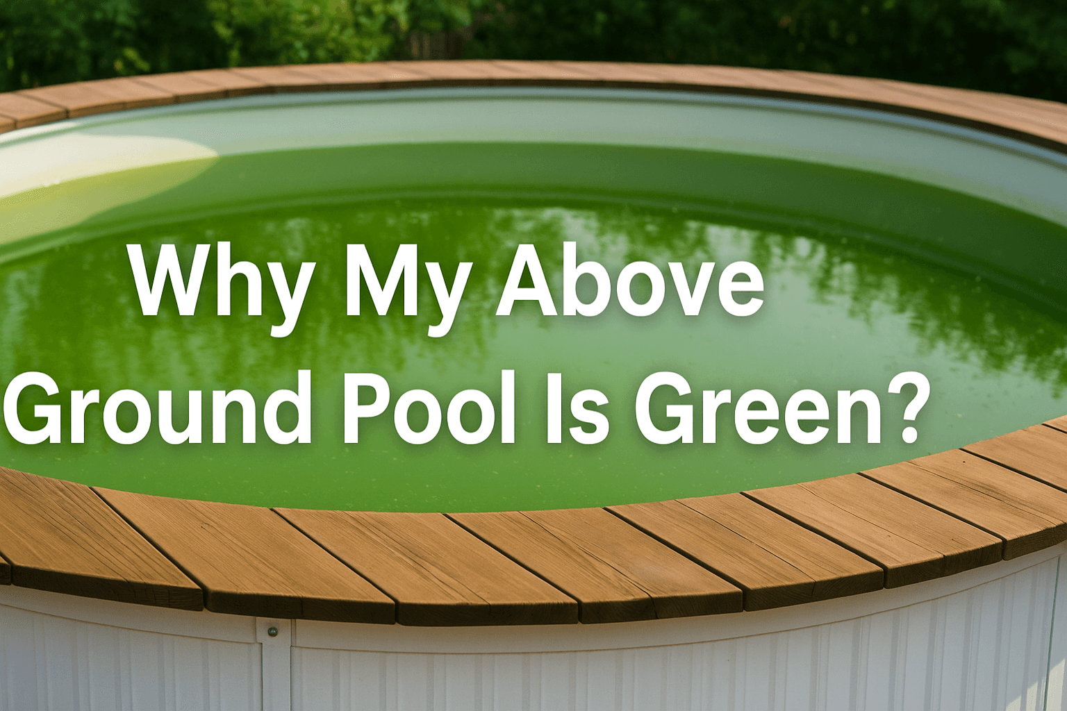 above-ground-pool-with-green-water-and-wooden-deck