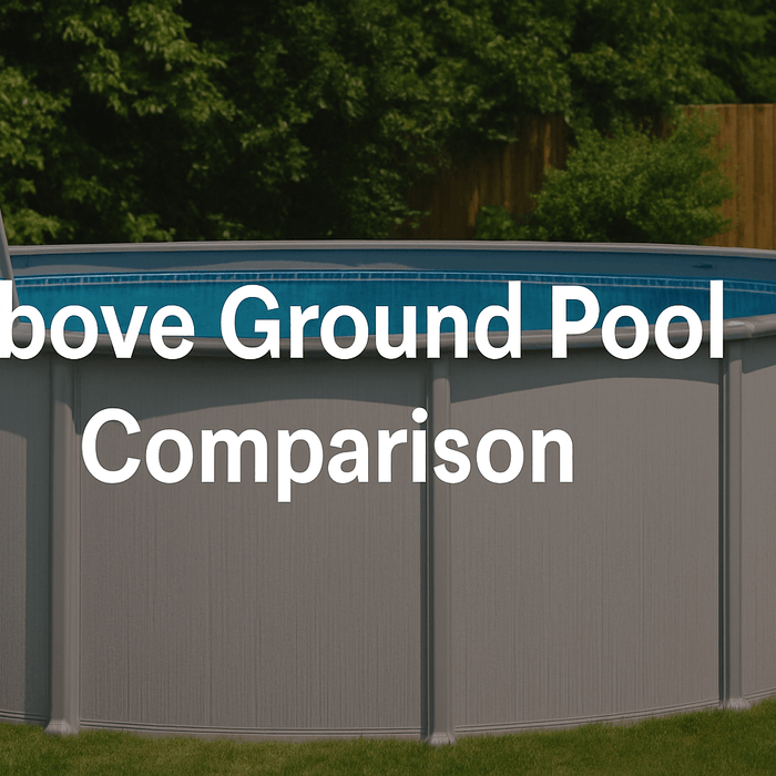 above-ground-swimming-pool-uk-in-garden-with-metal-frame-round-design-and-central-text-overlay-reading-above-ground-pool-comparison-on-lush-green-lawn-surrounded-by-wooden-fence-and-trees