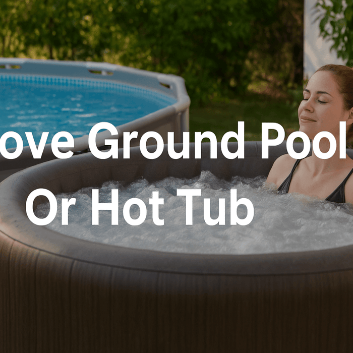 above-ground-swimming-pool-uk-vs-hot-tub-banner-image-showing-backyard-scene-with-inflatable-pool-on-left-and-hot-tub-on-right-woman-relaxing-in-hot-tub