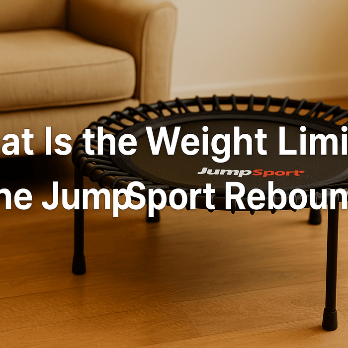 banner-image-for-blog-what-is-the-weight-limit-for-the-jumpsport-rebounder-showing-a-mini-trampoline-in-a-living-room-with-centre-aligned-text