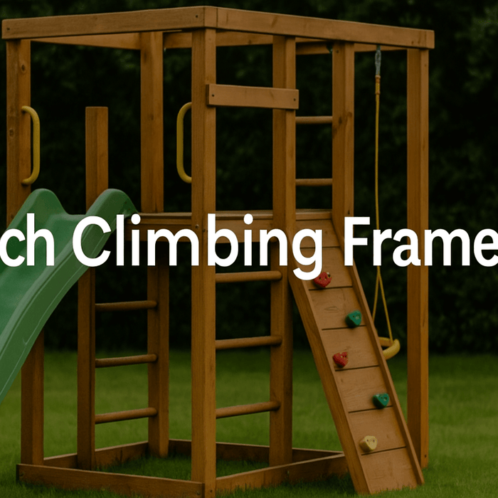 wooden-climbing-frame-in-green-garden-with-slide-and-swing-centred-text-which-climbing-frame