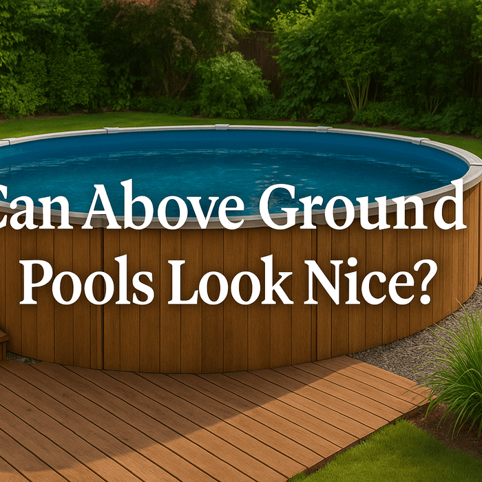 a-photograph-showcases-an-above-ground-swimming-pool-with-wooden-decking-and-surrounding-garden-features-under-summer-lighting