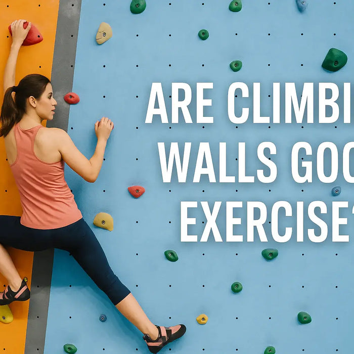 are-climbing-walls-good-exercise-banner-showing-woman-climbing-indoor-wall-with-bold-text