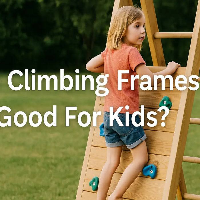 are-climbing-frames-good-for-kids-girl-climbing-wooden-frame-in-garden-with-green-background