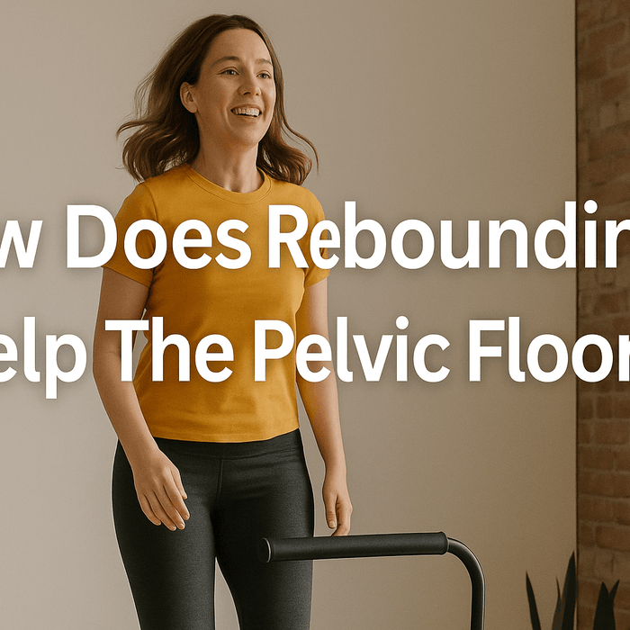 smiling-woman-bouncing-on-rebounder-trampolines-indoor-setting-yellow-top-black-leggings-brick-wall-background-white-centered-text-how-does-rebounding-help-the-pelvic-floor