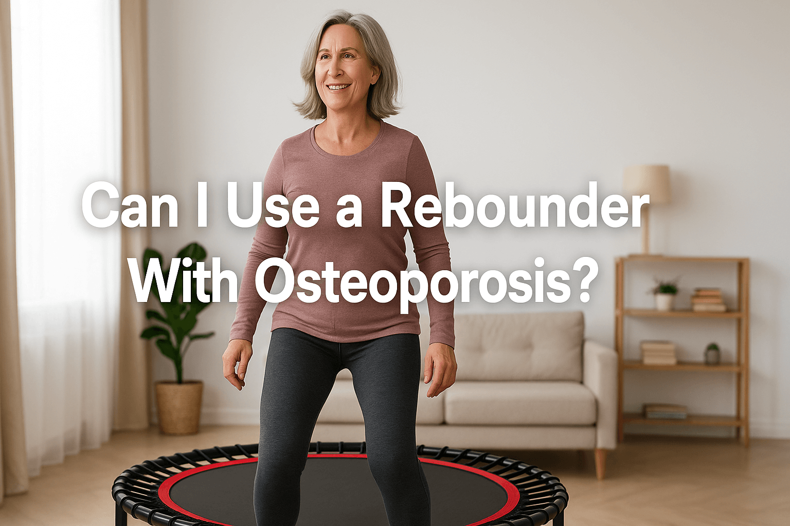 middle-aged-woman-smiling-while-using-a-mini-rebounder-in-bright-living-room-with-title-text-can-i-use-a-rebounder-with-osteoporosis-centered