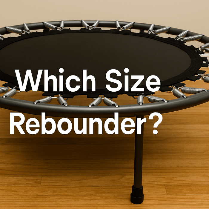 which-size-rebounder-banner-image-showing-small-indoor-trampoline-with-black-mat-and-silver-springs-on-wooden-floor-text-which-size-rebounder-centered-in-bold-white-letters