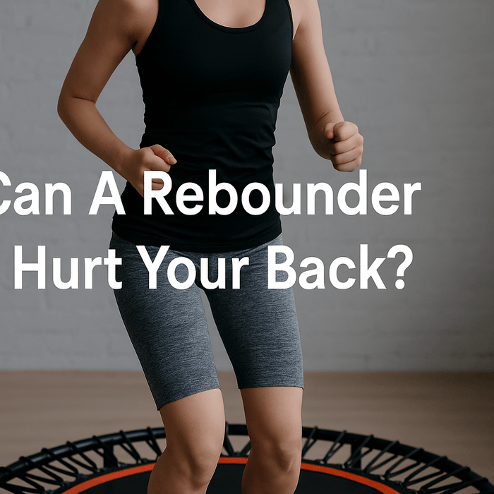 woman-bouncing-on-fitness-trampoline-in-living-room-with-blog-title-can-a-rebounder-hurt-your-back-centered-on-image