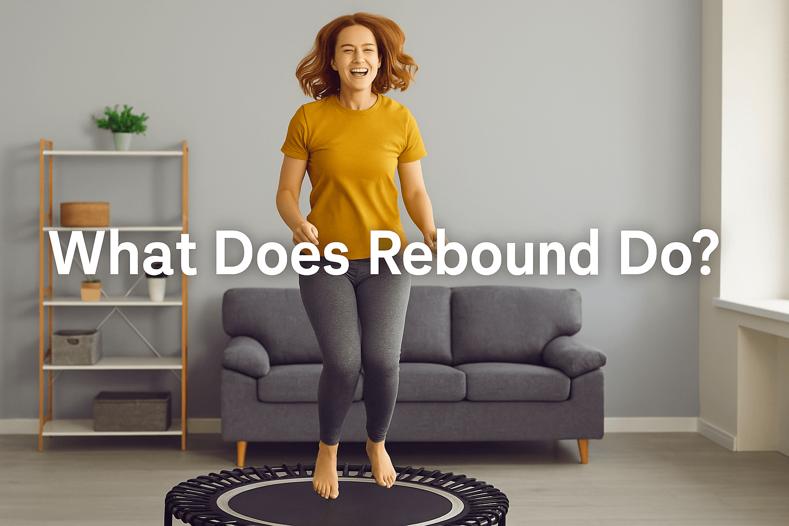 smiling-woman-rebounding-on-mini-trampoline-in-living-room-with-text-what-does-rebound-do-blog-banner