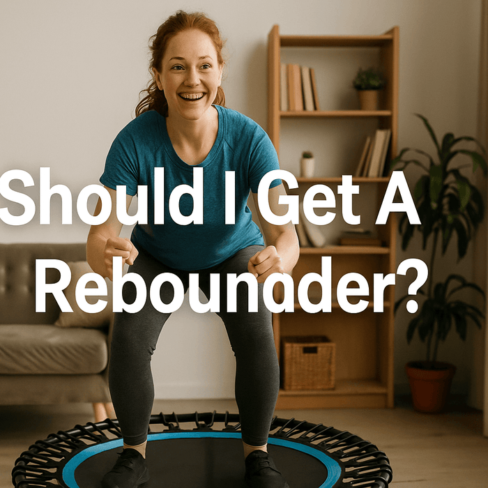 woman-exercising-on-rebounder-in-living-room-with-text-should-i-get-a-rebounder-center-aligned-blog-banner
