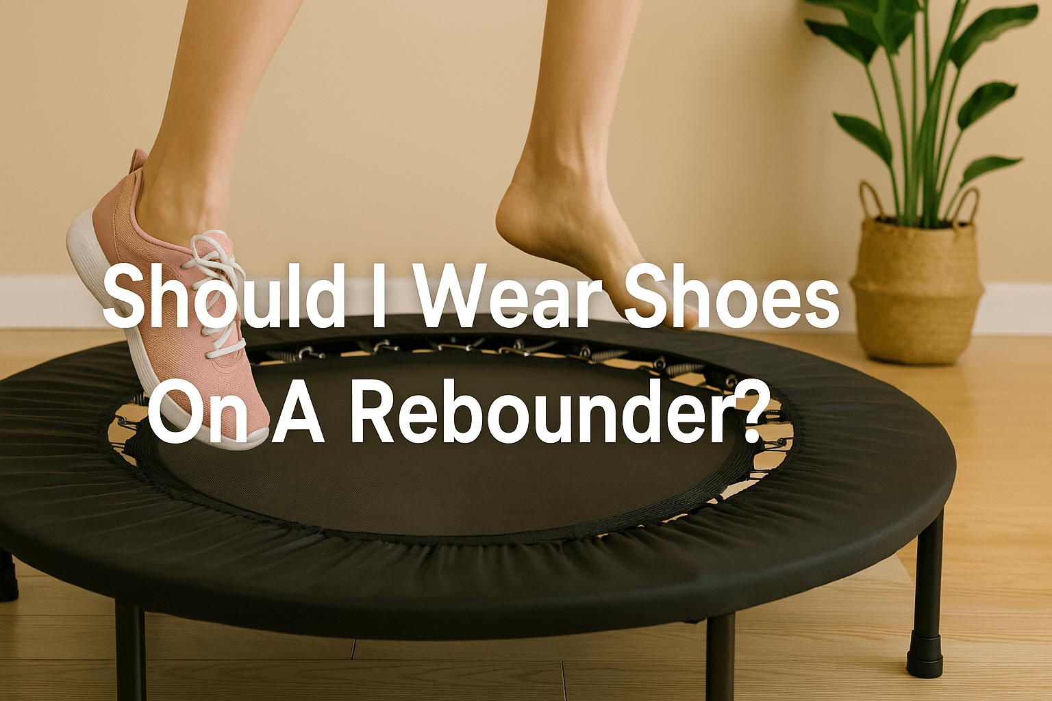 should-i-wear-shoes-on-a-rebounder-person-jumping-one-foot-bare-one-foot-in-shoe-on-mini-trampoline-best-mini-trampoline-for-adults-home-fitness