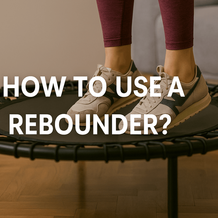how-to-use-a-rebounder-banner-image-showing-person-standing-on-mini-trampoline-with-sneakers-centre-text-best-rebounder-home-fitness-workout