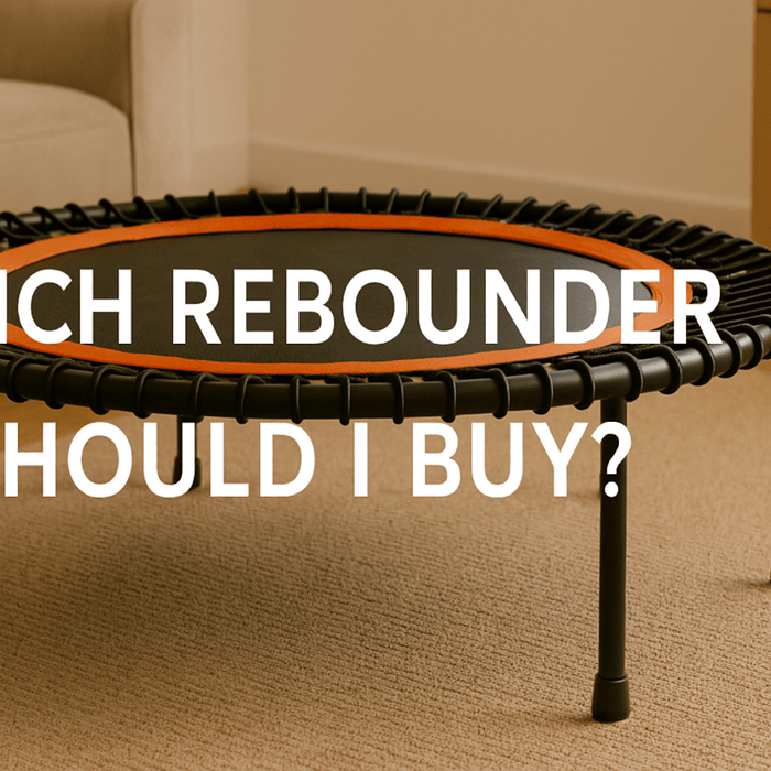 which-rebounder-should-i-buy-banner-image-featuring-best-mini-trampoline-for-adults-in-modern-living-room-with-text-centered