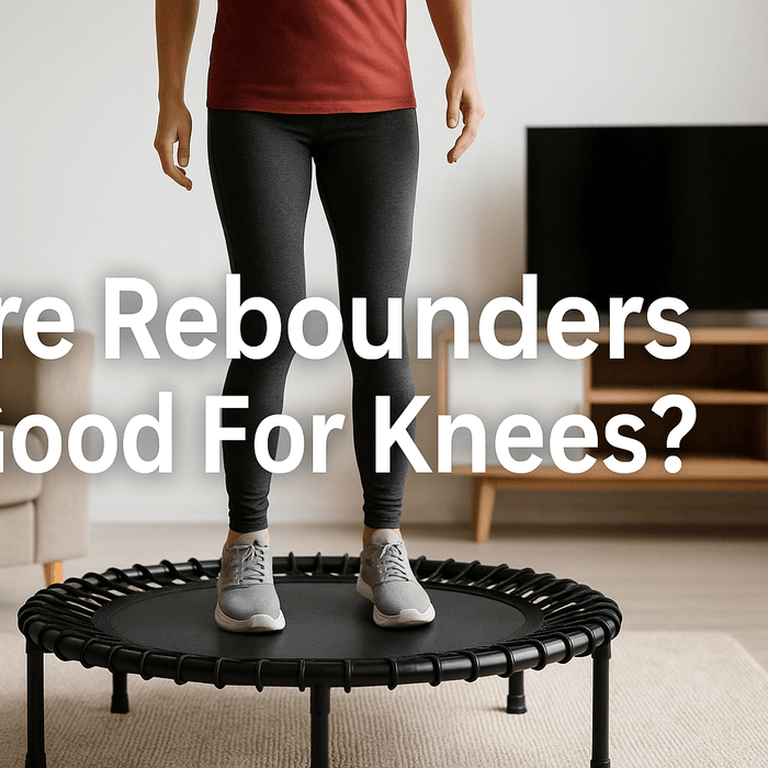 person-bouncing-on-rebounder-trampoline-in-living-room-safe-low-impact-exercise-knee-support-centered-text-are-rebounders-good-for-knees-rebounder-trampoline-benefits