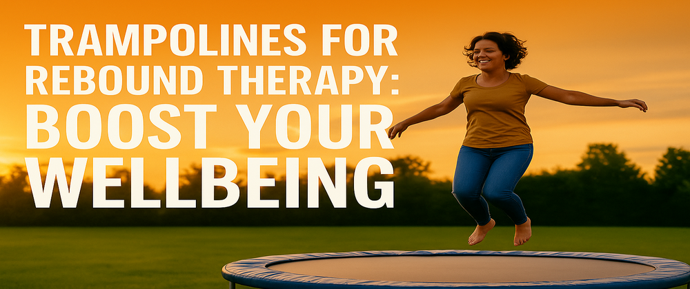 woman-jumping-on-trampoline-at-sunset-with-blog-title-trampolines-for-rebound-therapy-boost-your-wellbeing