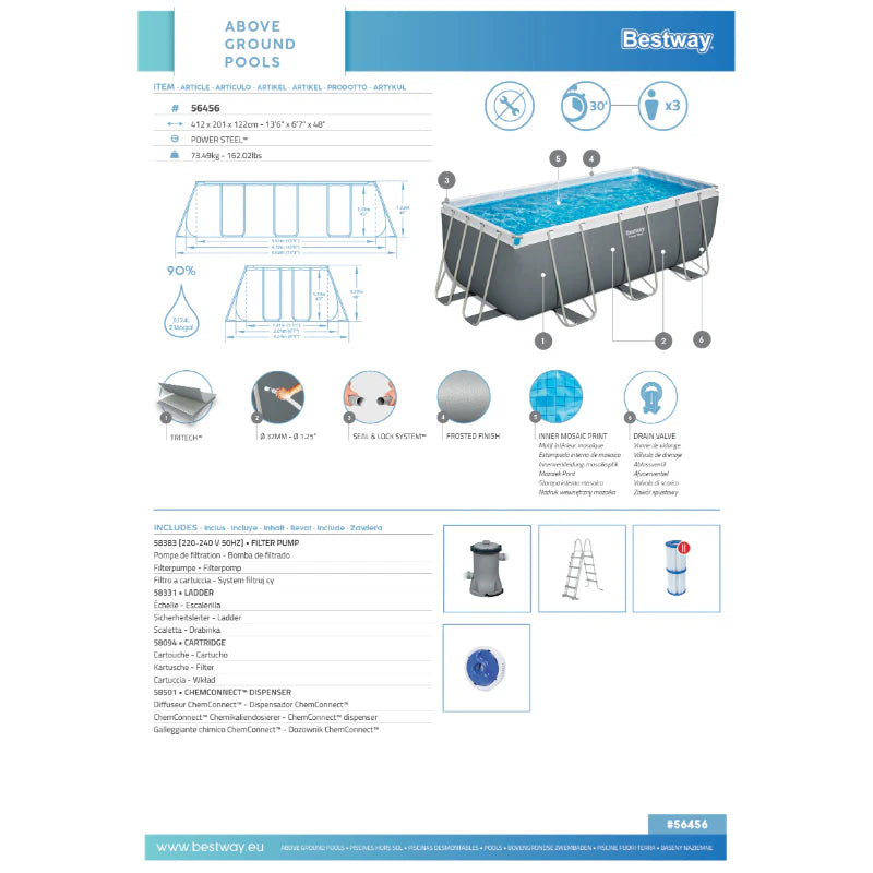 56456-bestway-power-steel-13ft-pool-information