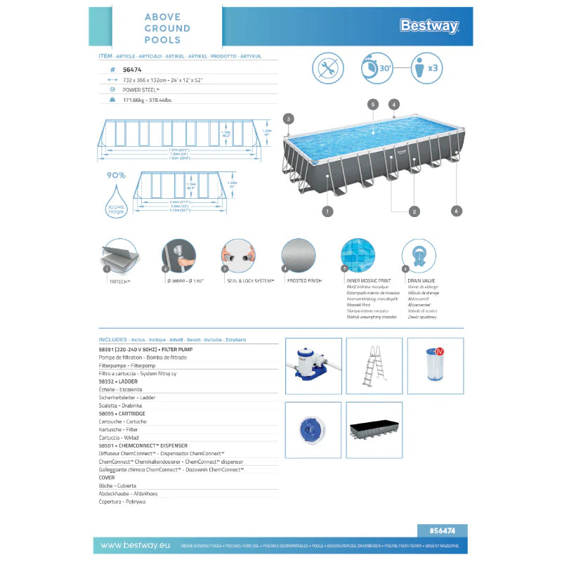 56474-Bestway-pool-24x12ft-key-features