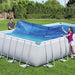 Bestway 21' x 9'(6.40m x 2.74m)/24' x 12'(7.32m x 3.66m) Rectangle Solar Pool Cover covering pool