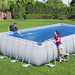 Bestway 21' x 9'(6.40m x 2.74m)/24' x 12'(7.32m x 3.66m) Rectangle Solar Pool Cover man and woman outdoor
