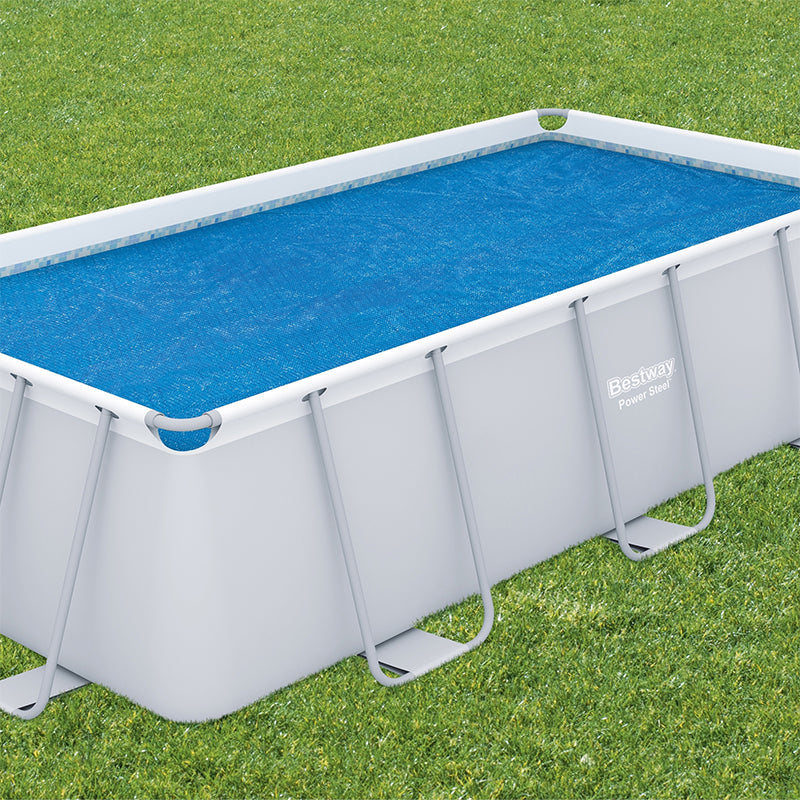 Bestway 13'3" x 6'7"(4.04m x 2.01m)/13'6" x 6'7"(4.12m x 2.01m) Rectangle Solar Pool Cover outdoor