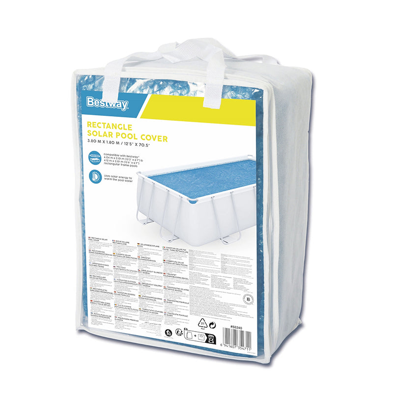 Bestway 13'3" x 6'7"(4.04m x 2.01m)/13'6" x 6'7"(4.12m x 2.01m) Rectangle Solar Pool Cover pack