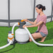 Bestway 5678L/1500gal Sand Filter woman installing