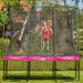 7ft-x-5ft-salta-pink-rectangular-trampoline-with-enclosure-in-garden