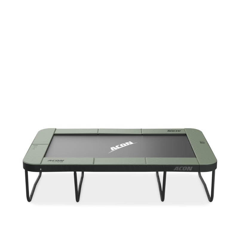 ACON-13-HD-Trampoline-front-view-with-green-safety-padding