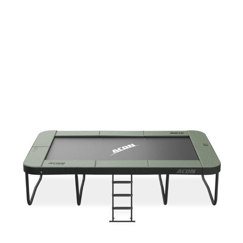 ACON-13-HD-Trampoline-with-ladder-and-green-padding