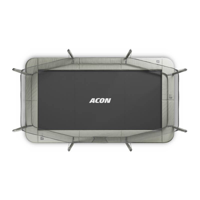 ACON-16-HD-Trampoline-top-view-with-green-padding-and-net