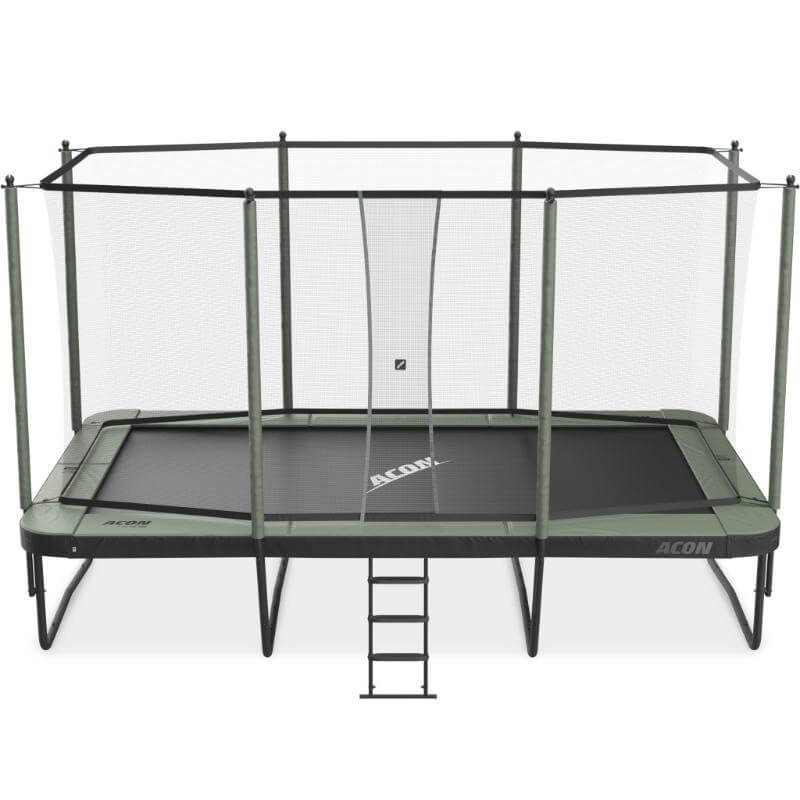ACON-16-HD-Trampoline-with-enclosure-and-ladder-front-view
