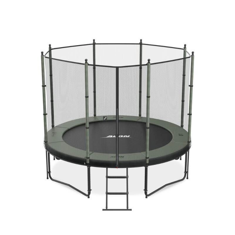 ACON-Air-10ft-Round-Trampoline-with-standard-safety-enclosure-and-ladder