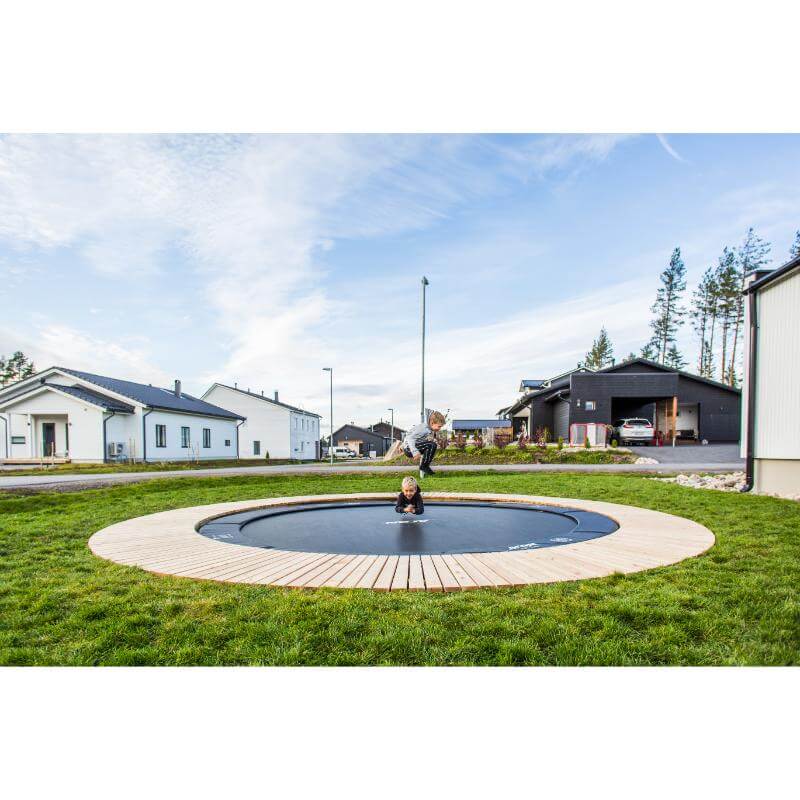 ACON-Air-14ft-Round-Trampoline-in-ground-model-with-kids-playing