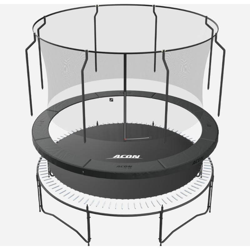 ACON-Air-14ft-Round-Trampoline-premium-enclosure-exploded-view