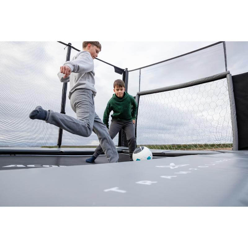 ACON-X-Trampoline-with-football-goal-and-children-playing