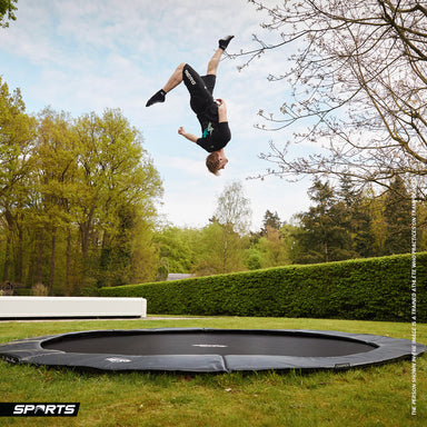 BERG Champion FlatGround 430 Trampoline boy garden