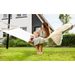 BERG PlayBase Medium TT 3-in-1 climbing frame with nest swing hammock mood image
