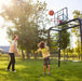 BERG Playbase Basketball Hoop with father and son playing in the garden