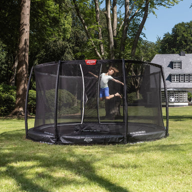 BERG_Trampoline_Elite_12.5ft_In_Ground_boy_playing