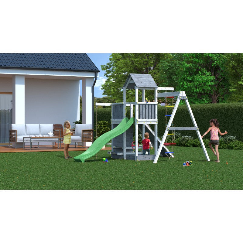 Climbing_frame_Activer_Grey_&_White_kids_playing_garden