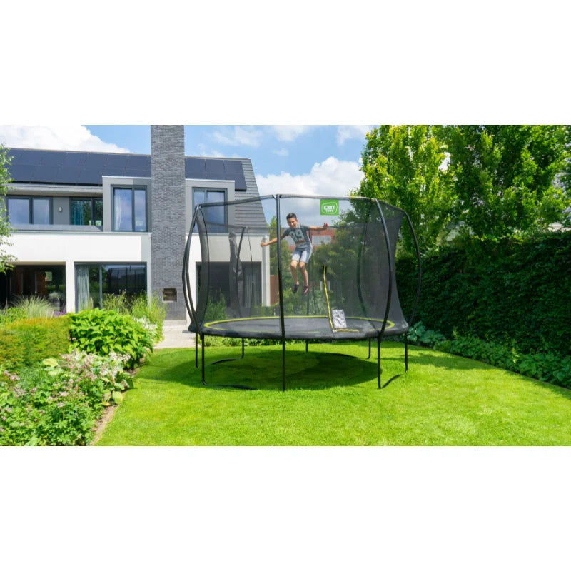EXIT_Silhouette_12ft_Trampoline_On_Legs_black_jumping_outside