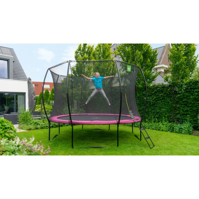 EXIT_Silhouette_12ft_Trampoline_On_Legs_pink_girl_jumping