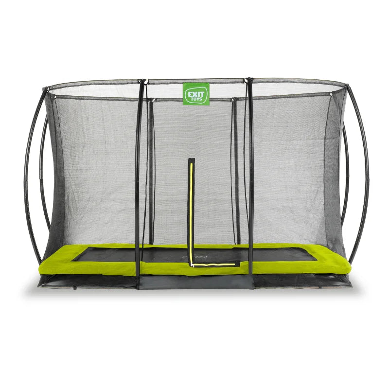 EXIT_Silhouette_8x12ft_Ground_Trampoline_green_product_view